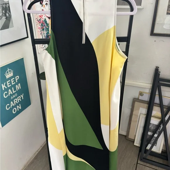 Alfani Colorful Abstract Print Women's Shift Dress SZ 10 - Picture 3 of 3